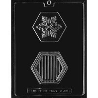 MOLD - SNOWFLAKE HEXAGON POUR BOX 3 7/8" 