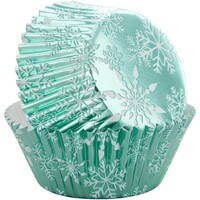 WILTON SNOWFLAKE STANDARD FOIL BAKING CUPS - 24 PC