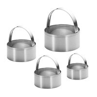 ROUND COOKIE/BISCUIT S/S CUTTER SET - 4 PC