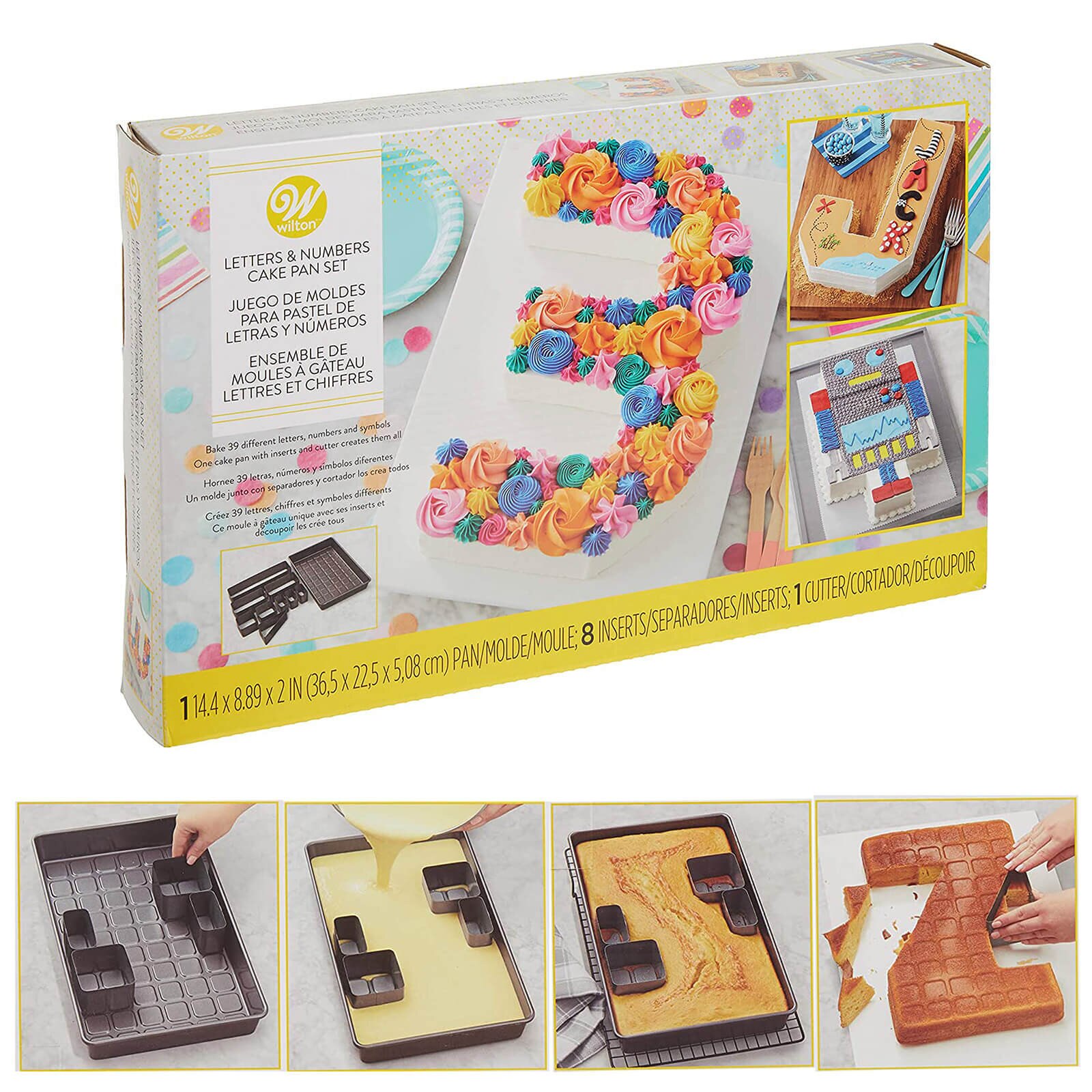 Wilton Letters & Numbers Cake Pan 10 Piece Set McCall's
