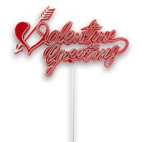 VALENTINE GREETINGS W/ARROW PICK 9" - 1 PC