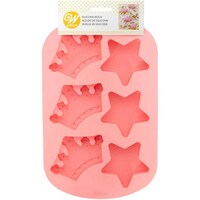 WILTON ROYAL CROWN & STARS SILICONE MOLD (6)