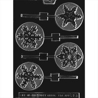MOLD - SNOWFLAKE ASSORTED LOLLY 2 3/4" (4)