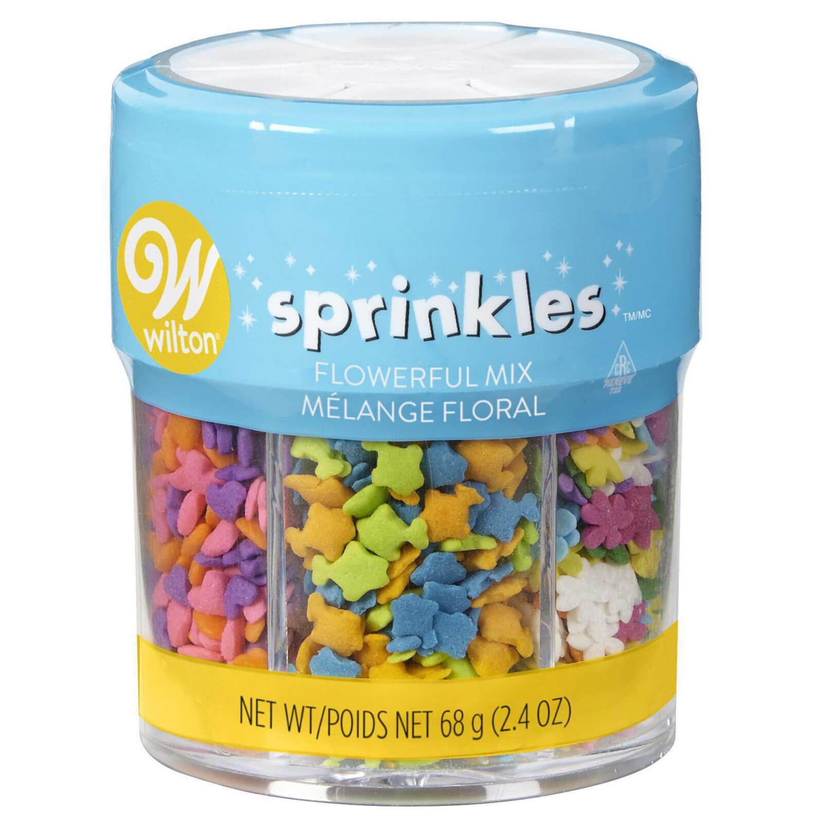 WILTON SPRINKLES  - 6 CELL FLOWERFUL MEDLEY MIX 