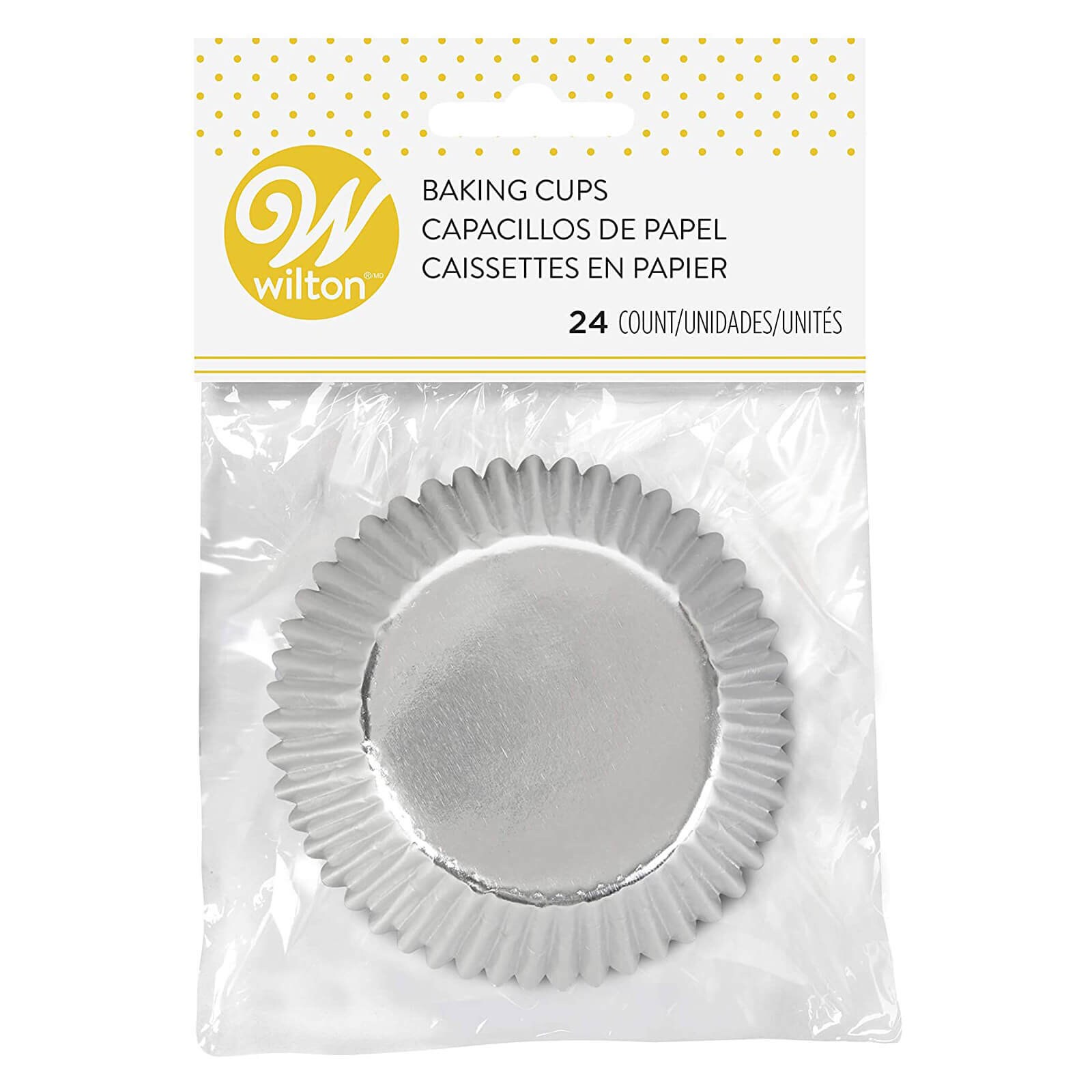 WILTON SILVER STANDARD FOIL BAKING CUPS - 24 PC