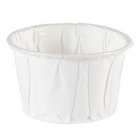 WHITE MINI NUT & PARTY CUPS 1 1/4 OZ 36 PC