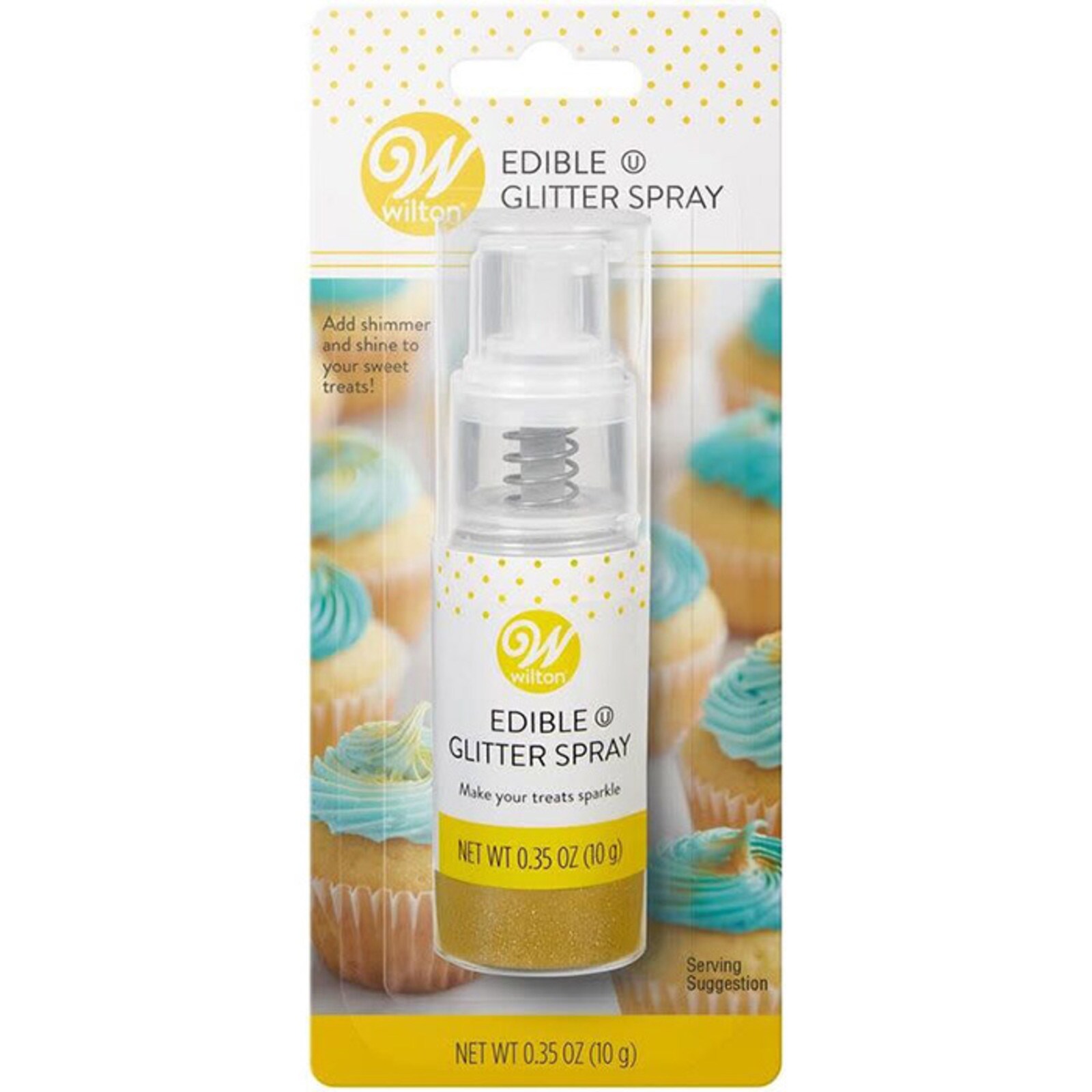 WILTON GOLD EDIBLE GLITTER SPRAY PUMP 0.35 OZ / 10 G