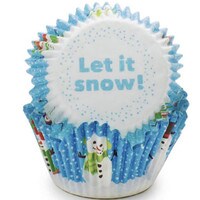 LET IT SNOW PETAL STD BAKING CUPS 2" - 24 PC