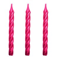 WILTON SOLID PINK CANDLES 2.5" - 24 PC