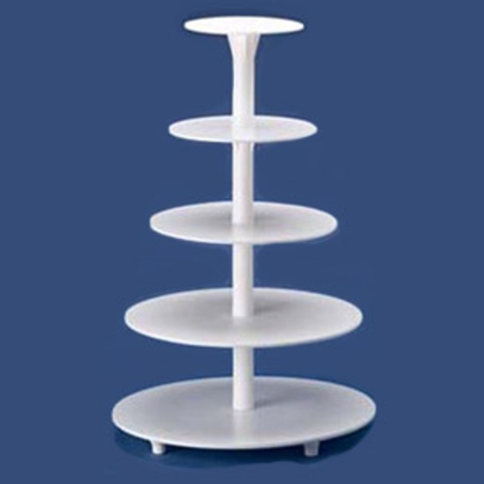 WHITE 5-TIER STAND - 28" TALL