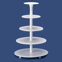 WHITE 5-TIER STAND - 28" TALL