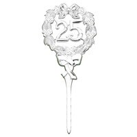 SILVER 25TH ANNIVERSARY PICK 8" 1PC