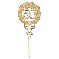 GOLD 50TH ANNIVERSARY PICK 8" 1PC