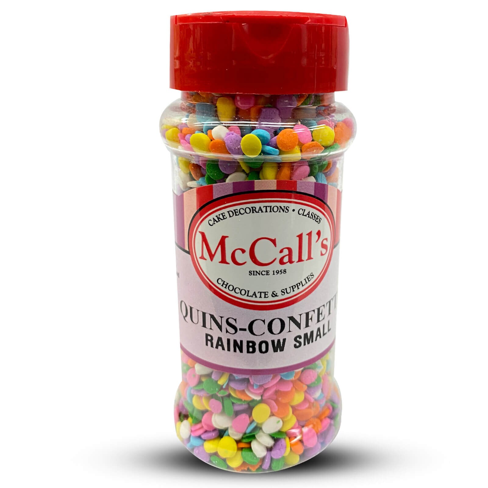 QUINS CONFETTI RAINBOW SMALL 1/8" 65 G