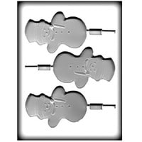 HARD CANDY MOLD - SNOWMAN LOLLY 4 1/4" (3)