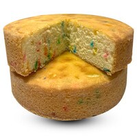 FROZEN CAKE - ROUND WHITE , WITH SPRINKLES  