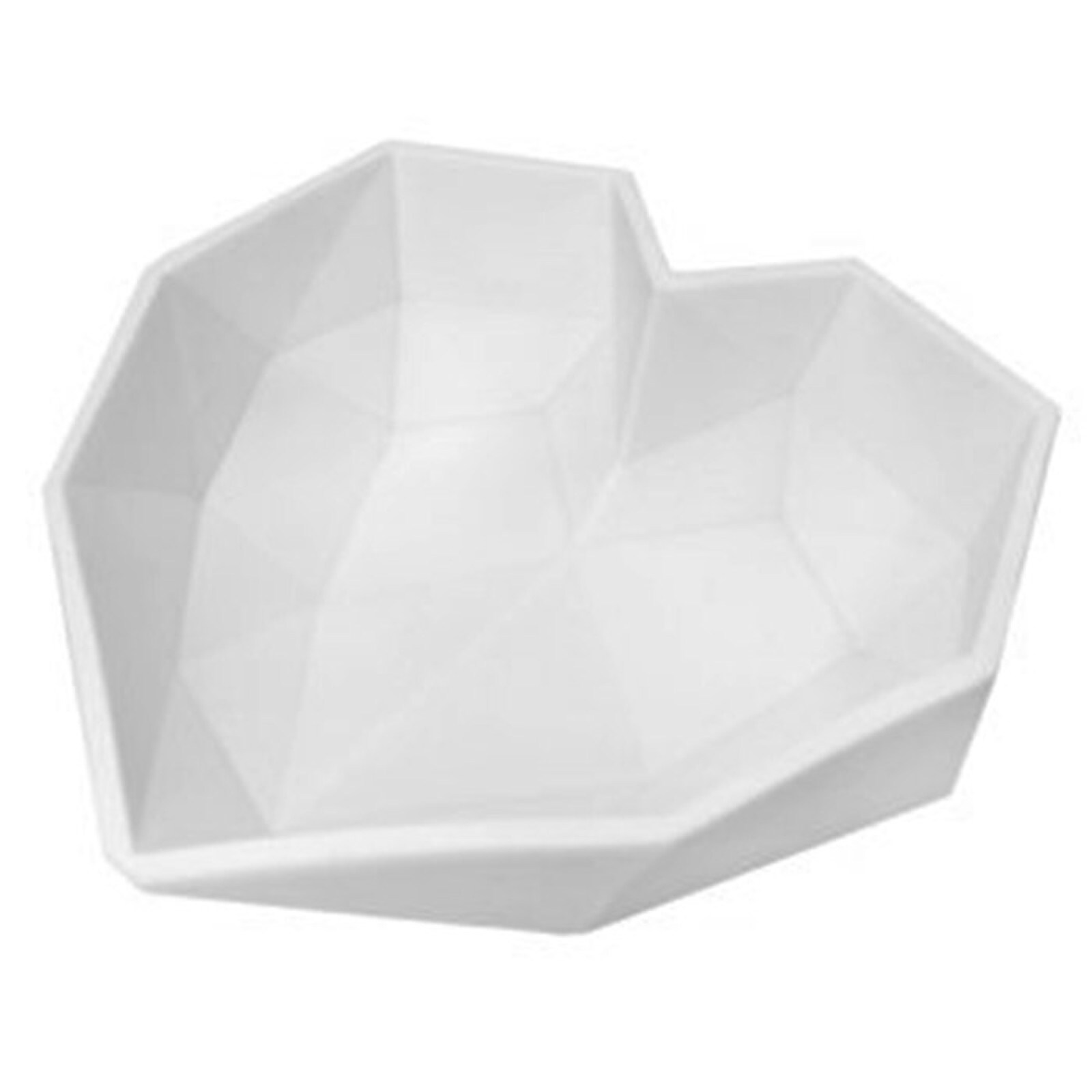 SILICONE GEOMETRIC HEART MOLD 7" (1)