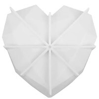 SILICONE GEOMETRIC HEART MOLD 7" (1)