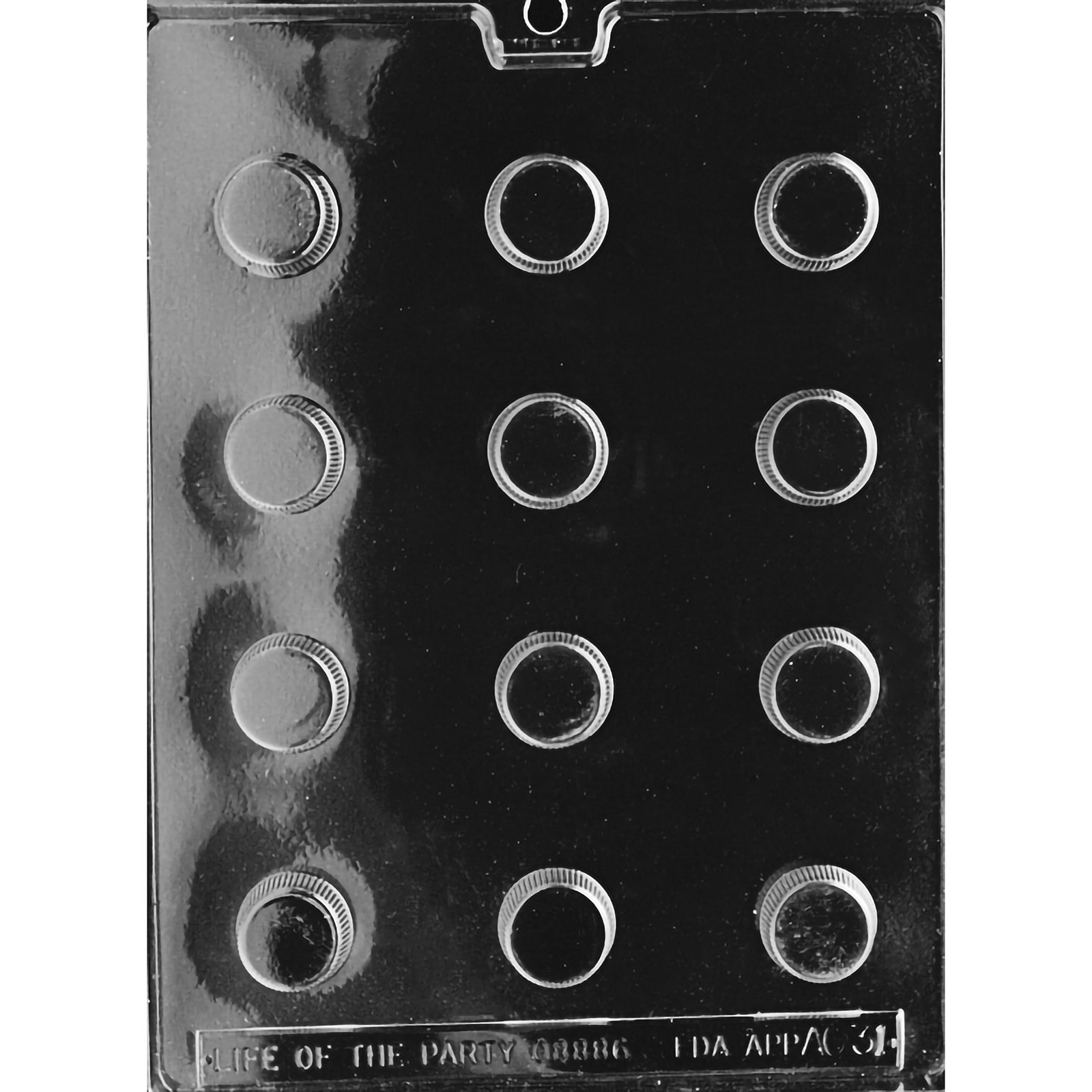 MOLD - SMALL PEANUT BUTTER CUP - 1" X 1/2" DEEP (12)