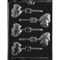MOLD - LARGE / SMALL DOUBLE HEART LOLLY (5)