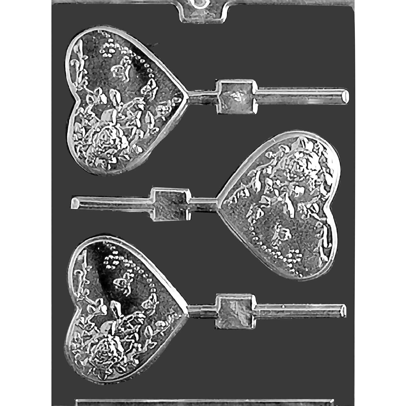 MOLD - HEART WITH FLOWERS LOLLY (3)