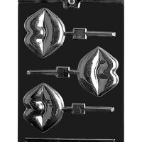 MOLD - LARGE LIPS LOLLY 3 1/4" X 2 1/2" X 1/2" (3)