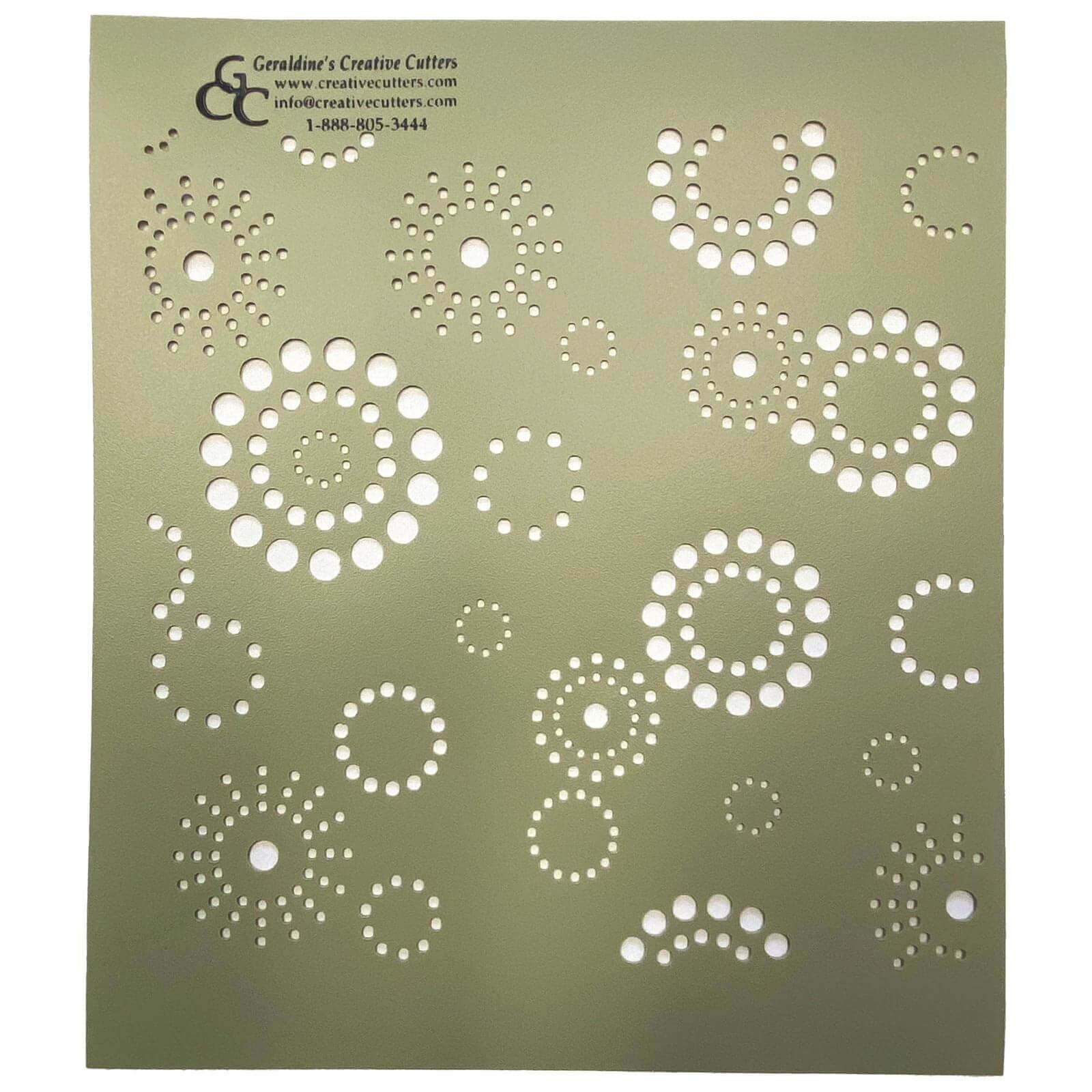 CIRCLE IN DOTS MINI IMPRESSION / STENCIL MAT 