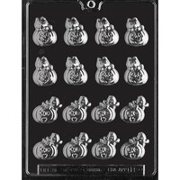 MOLD - PUMPKINS W/GHOST OR CAT 2 STYLES 1 1/4" (16)
