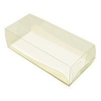 CLEAR POPSICLE BOX W/WHITE BASE 