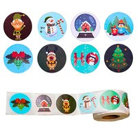 CHRISTMAS STICKERS - 500 PCS PER ROLL 