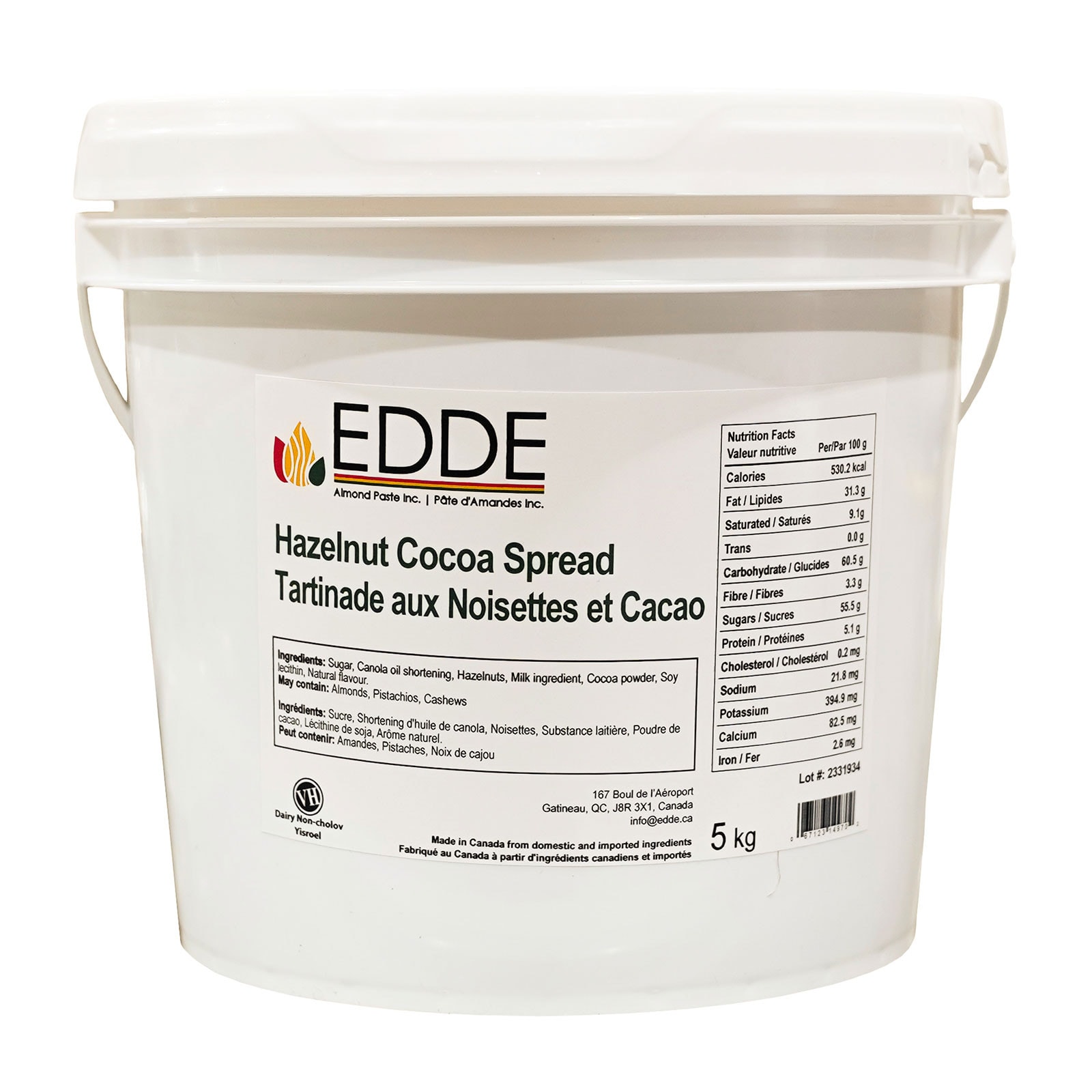  HAZELNUT COCOA SPREAD / FILLING  5 KG