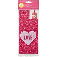 WILTON LOVE HEARTS PARTY BAGS 20 PKG