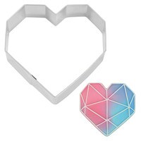 HEART GEO COOKIE CUTTER 3.5" / 8.89 CM