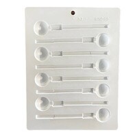 HARD CANDY MOLD - 1/2 ROUND LOLLY 1 1/8" (8)