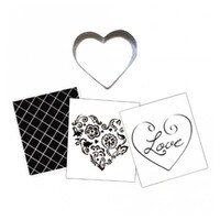 HEART COOKIE CUTTER TEXTURED SET 