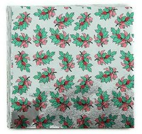 FOIL WRAPPER 5" X 5" - CHRISTMAS HOLLY 500 PCS
