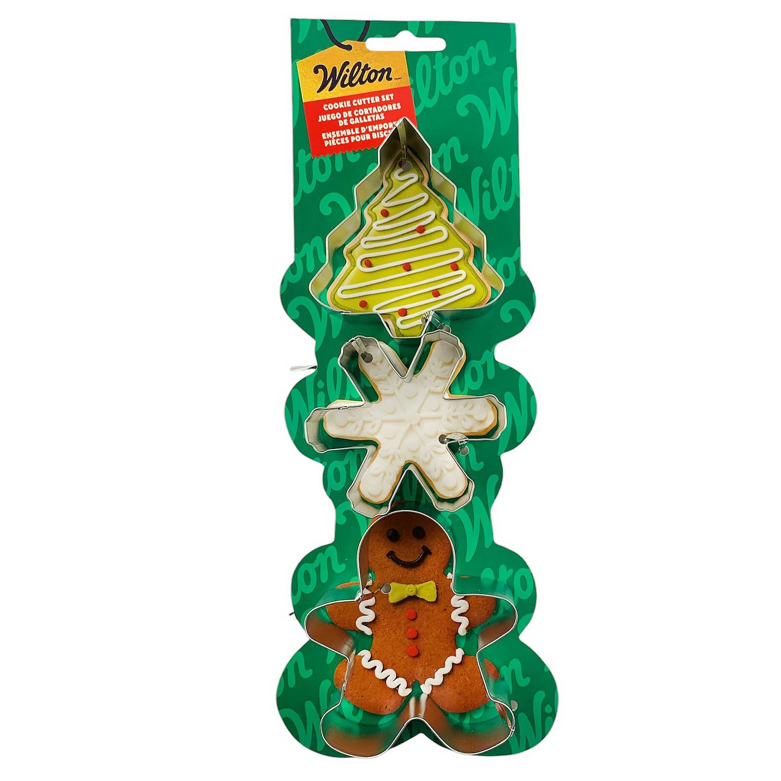 CHRISTMAS #2 METAL COOKIE CUTTER 3PC SET