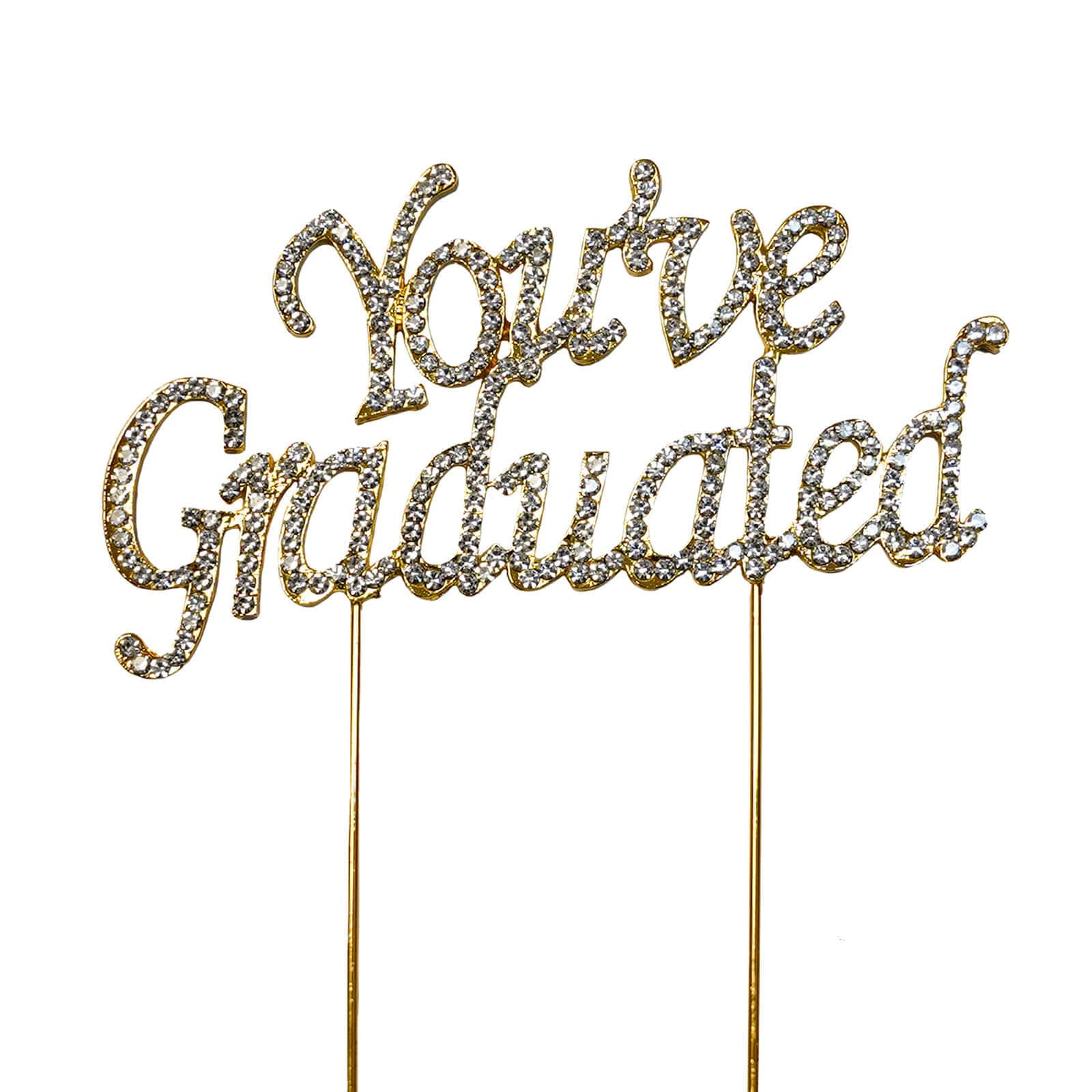 BLING PICK - GOLD "YOU"VE GRADUATED" 4 1/4"
