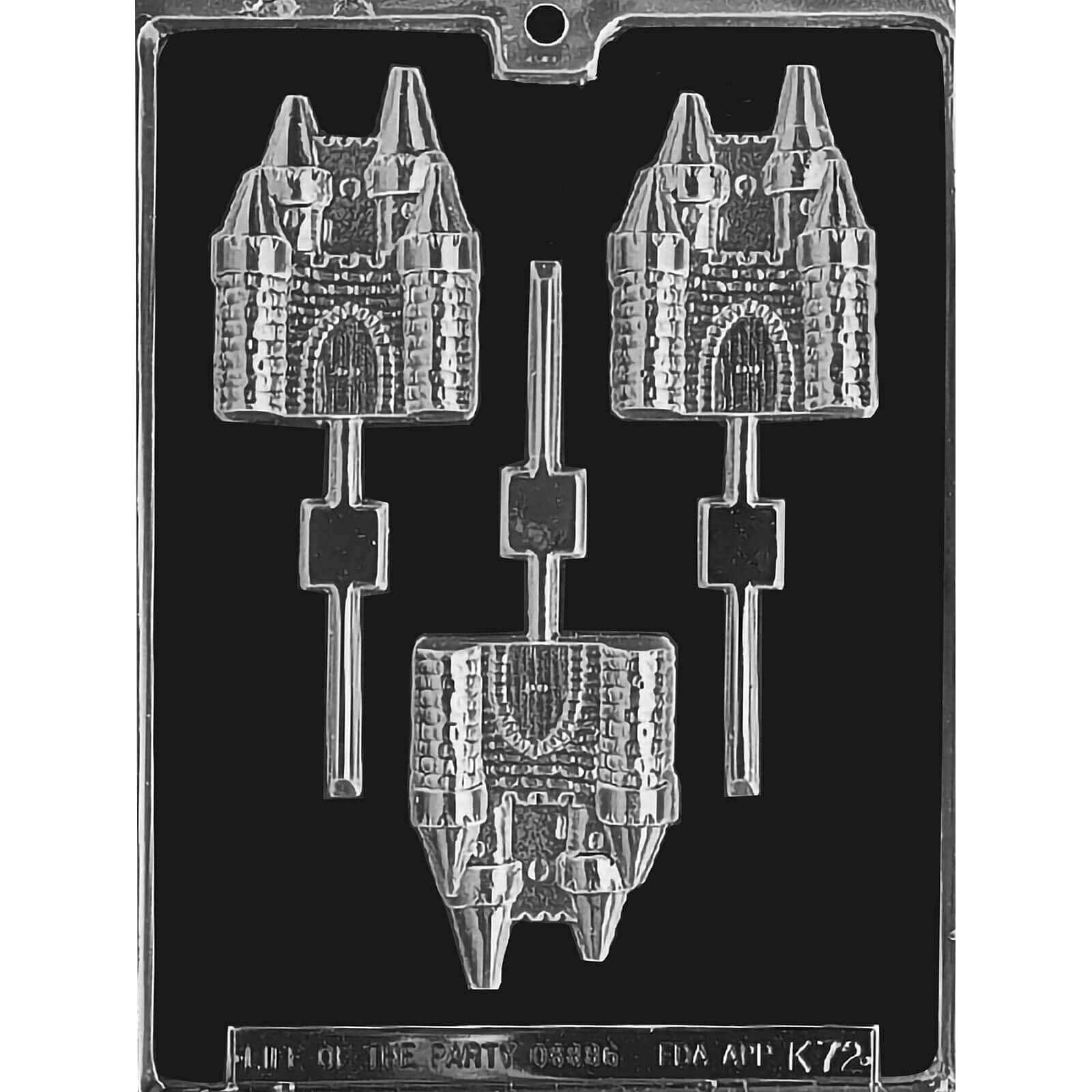 MOLD - CASTLE LOLLY 3 1/2" X 2 1/2" X 1/2" (3)