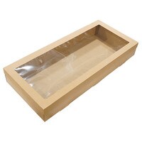  KRAFT CORRUGATED 2 PIECE BAKERY BOX WITH WINDOW