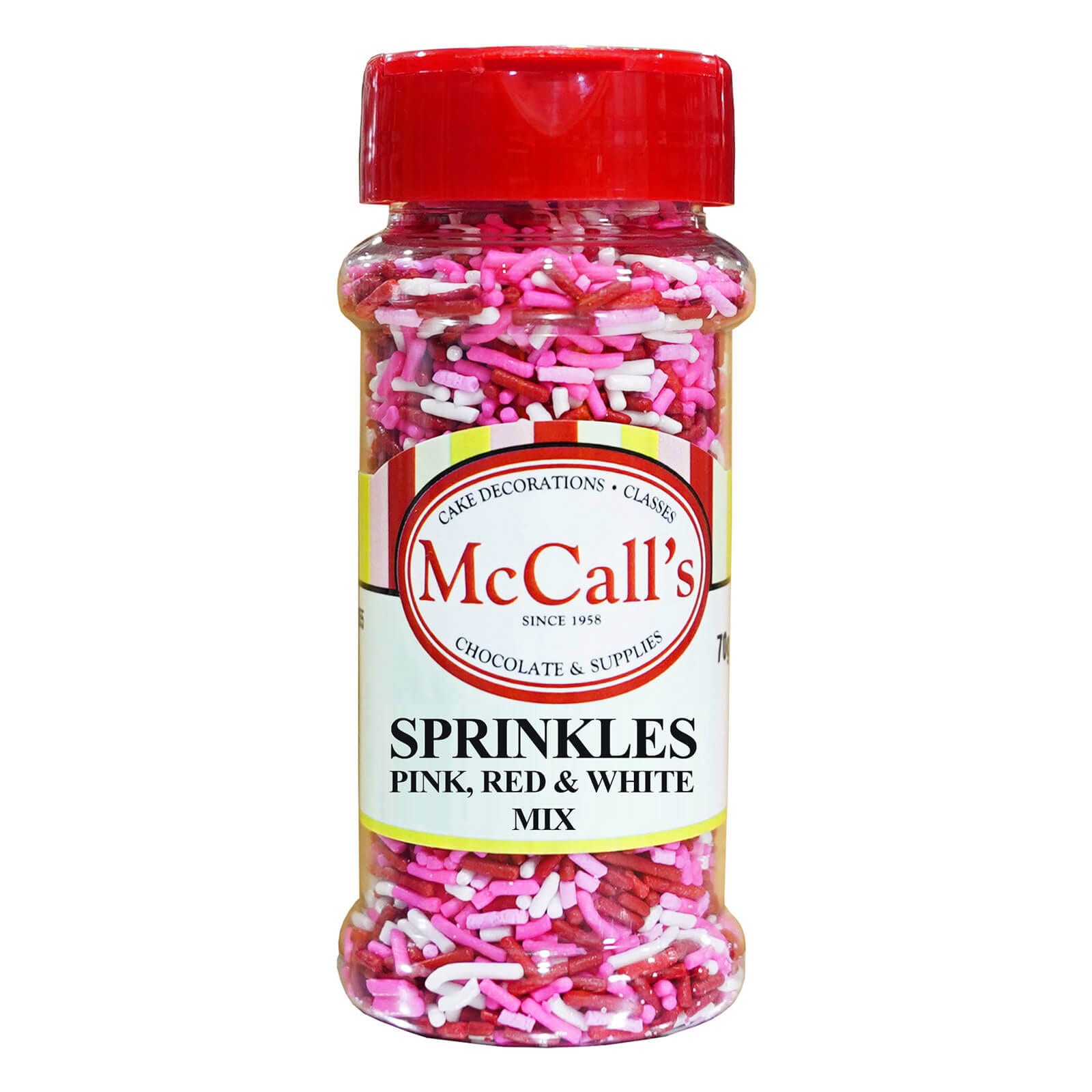 SPRINKLES PINK, RED & WHITE MIX 70 G