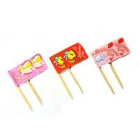 VALENTINE FLAGS 2.5" 6 PCS