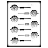 HARD CANDY MOLD - PUMPKIN LOLLY 1 3/4" (7)