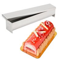 ATECO RECTANGLE MOLD W/ ROUND BOTTOM AND COVER 11 3/4"