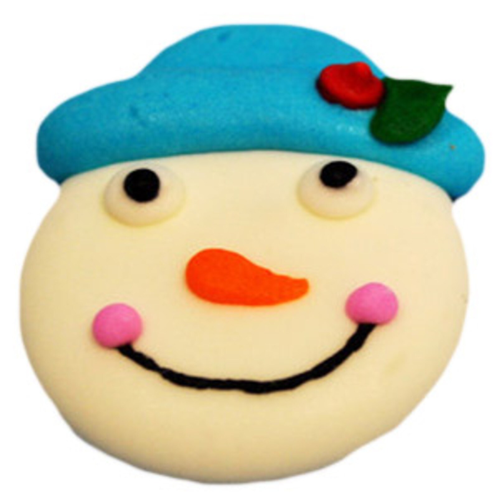 ROYAL ICING SNOWMAN FACE WITH BLUE HAT