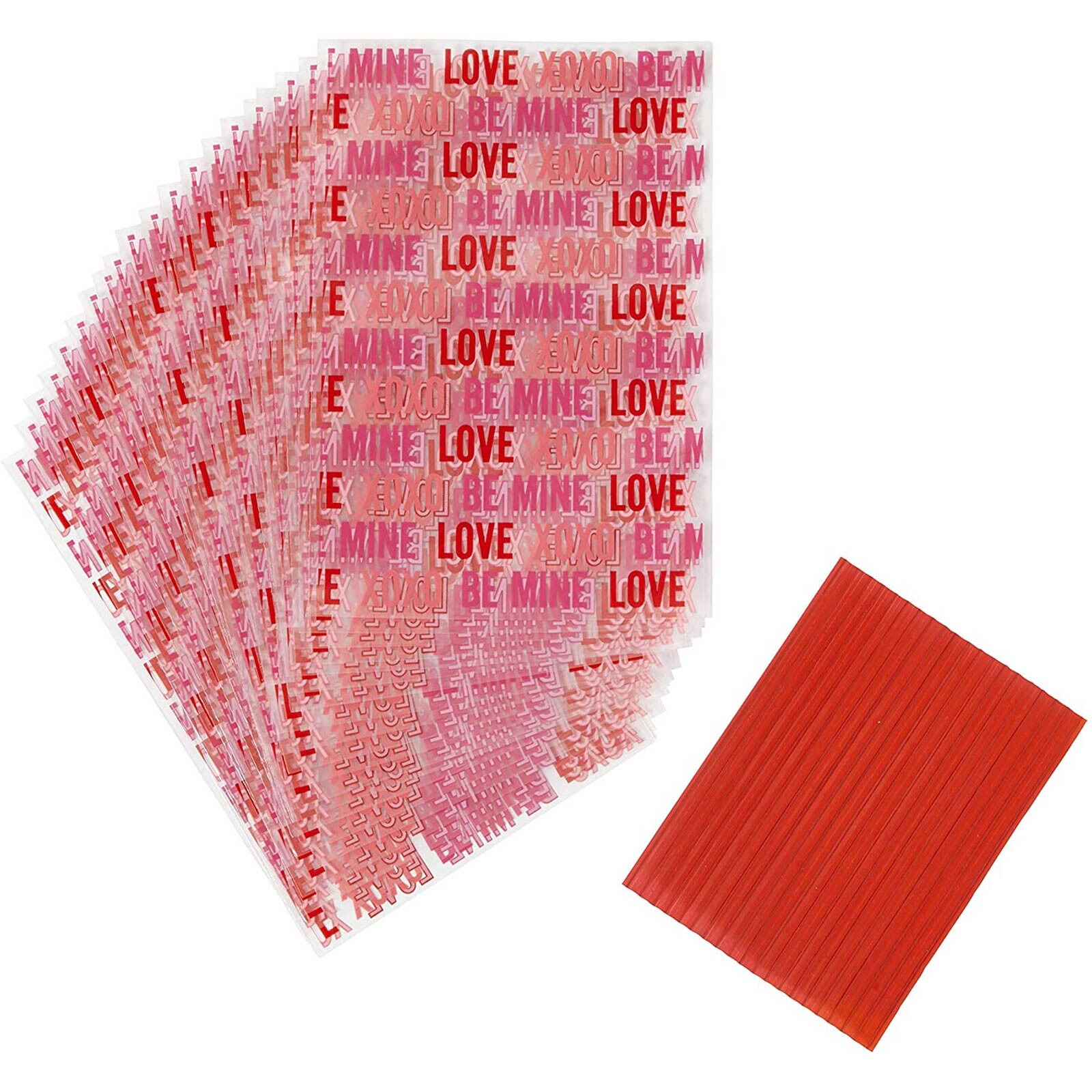 LOVE WORDS MINI PARTY BAGS W/TIES - 20 PC