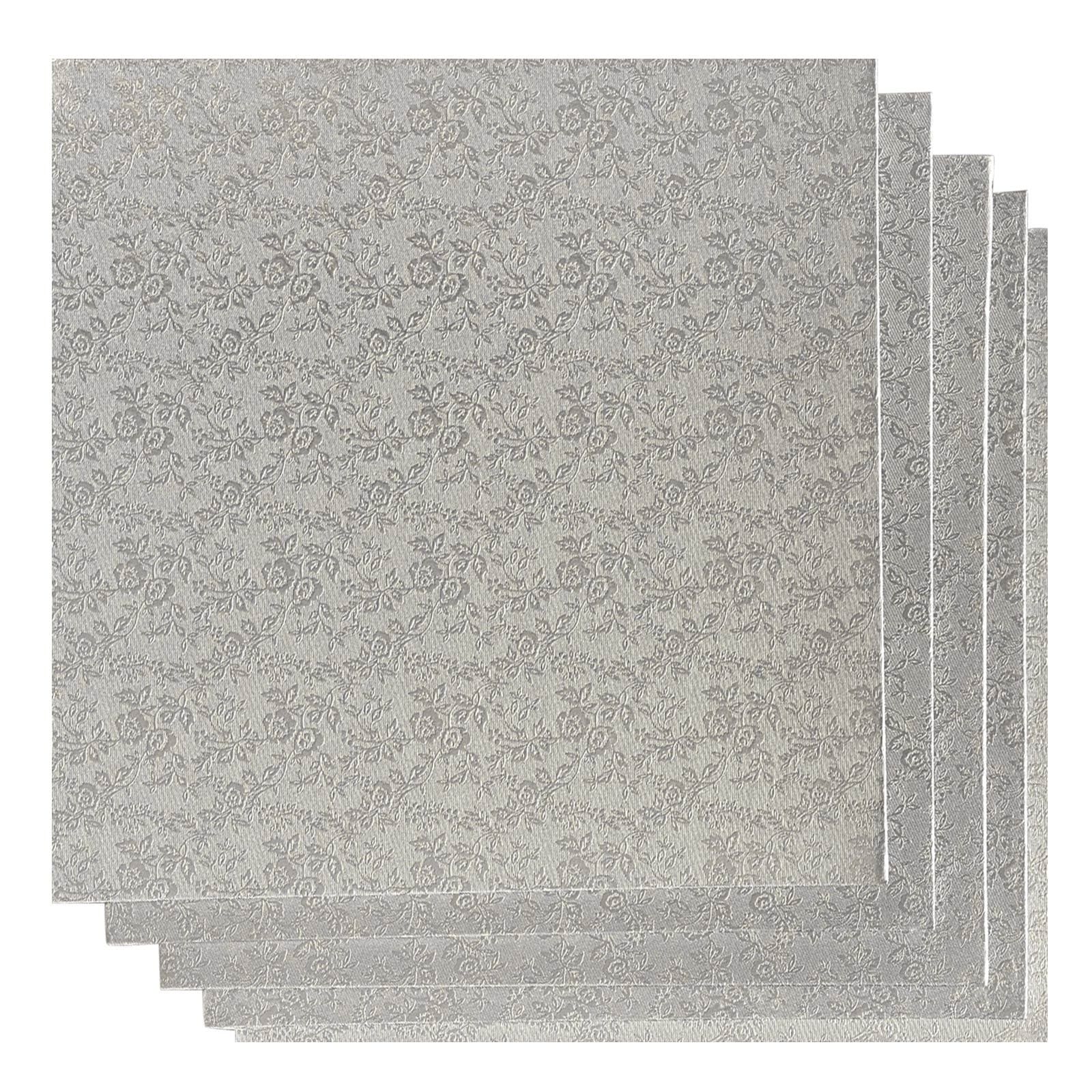 ECONO THIN SQUARE SILVER CAKE BOARD