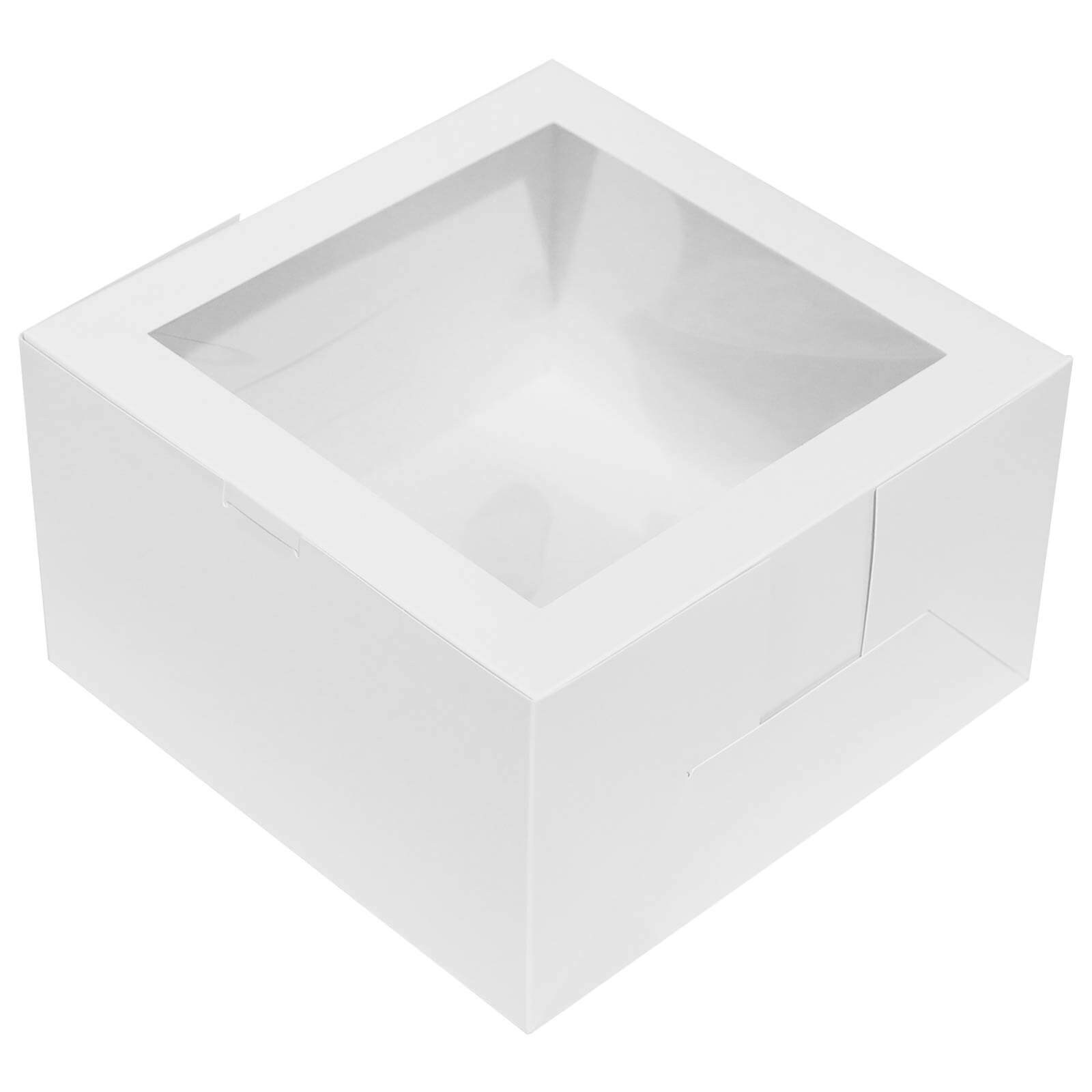 ONE-PIECE FOLDING CAKE BOX 10" X 10" X 6" 25 PCS