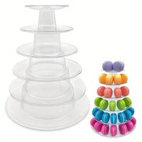  TRANSPARENT ROUND 6-TIER MACARON STAND 