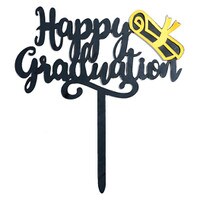PICK - HAPPY GRADUATION SCRIPT BLACK WIDTH 11.5 CM